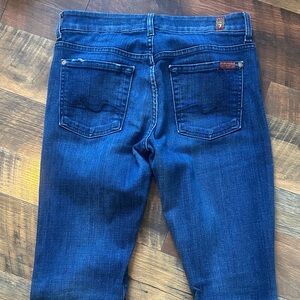 7 For All Mankind Women's Dark Blue Boot Cut Jeans